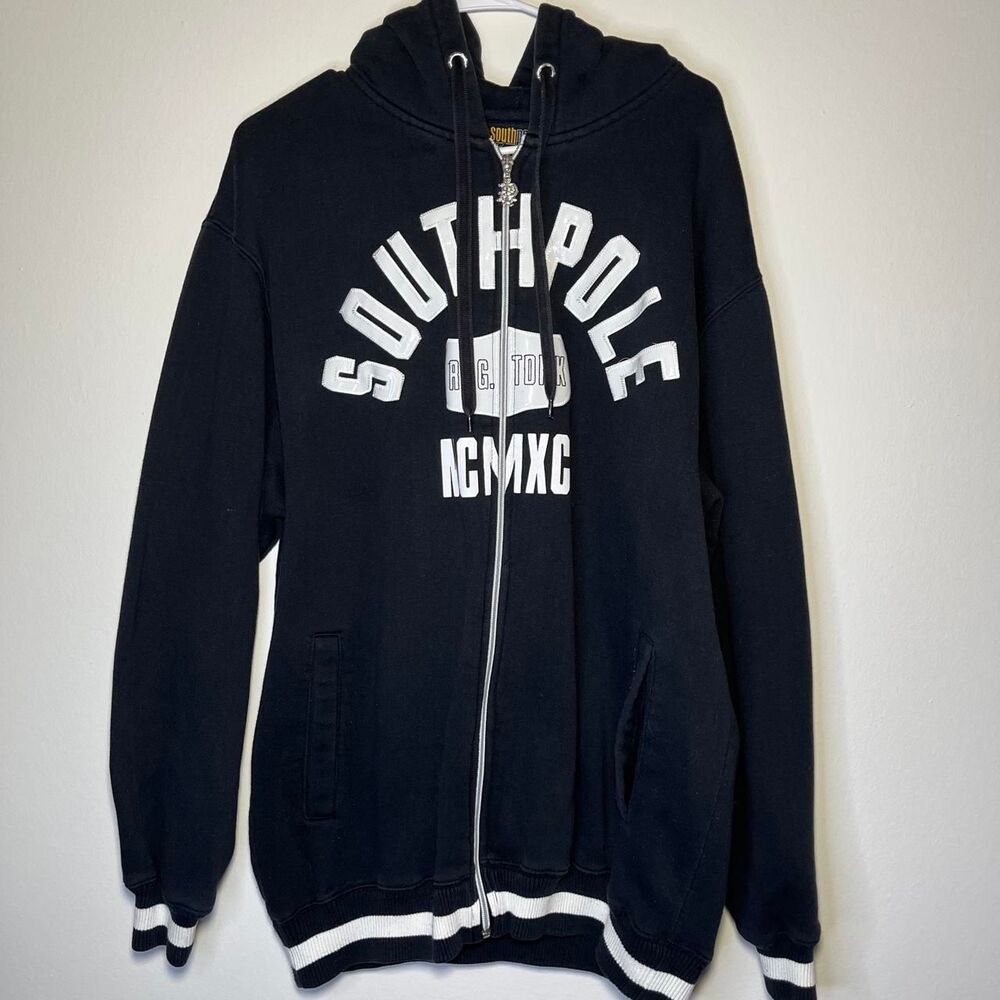 Vintage Y2K 00s Southpole Zip Up Hoodie Size XL
